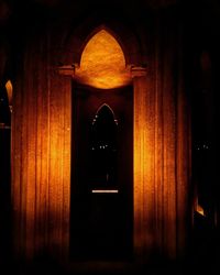 Close-up of open door