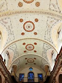 Low angle view of ornate ceiling in old building