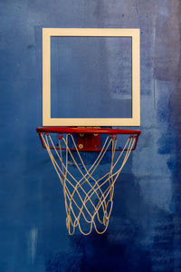 Low angle view of basketball hoop against sky