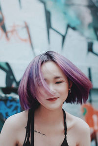 Close-up portrait of young woman