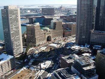 High angle view of cityscape