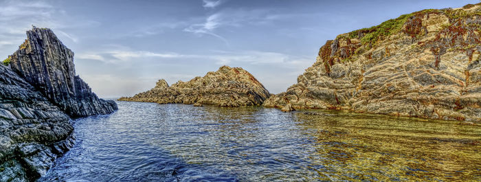 Panoramic view of sea against sky