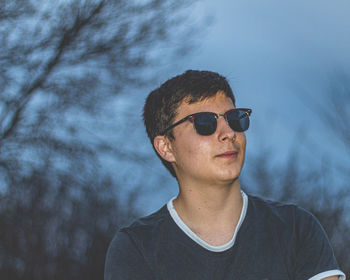 Young man wearing sunglasses 