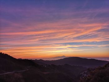 Scenic view of dramatic sky during sunset