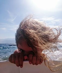 Woman standing on beach