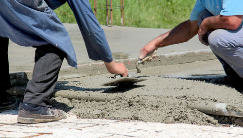 Men working at construction site