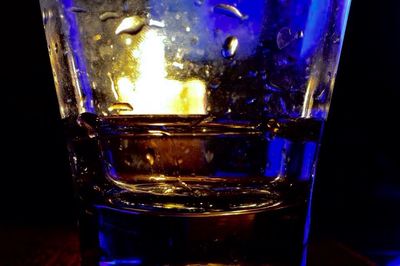 Close-up of glass on table