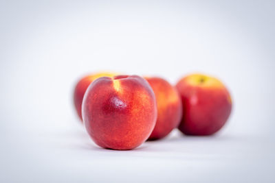 Close-up of apple against white background