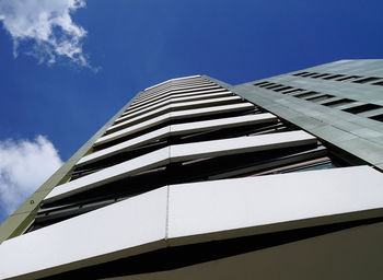 Low angle view of modern building against sky