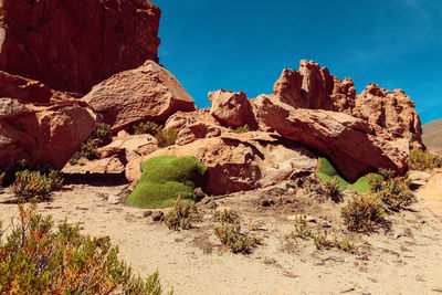 Rock formations in a desert