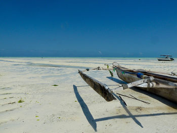 View of boats in sea