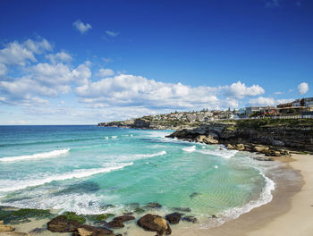 Panoramic view of beach against sky