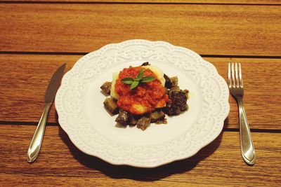 Close-up of food on plate