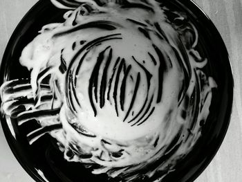 Close-up of cappuccino on table