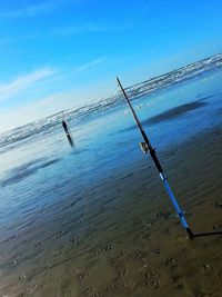 Airplane flying against sky