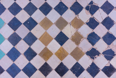 Full frame shot of tiled floor