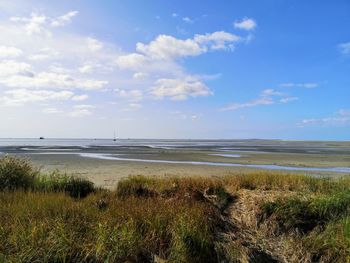 Scenic view of sea against sky