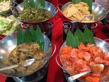 Close-up of salad served in plate