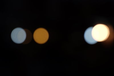 Defocused lights at night