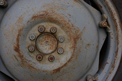 Close-up of old rusty metal