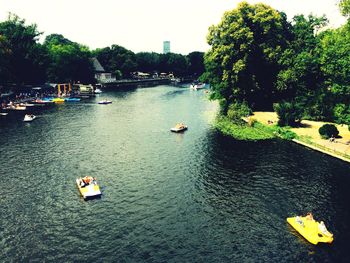 Boats in river