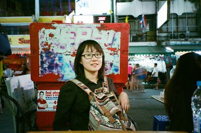 Portrait of smiling young woman