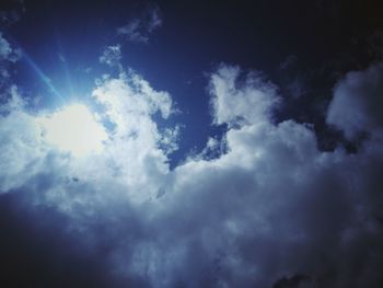 Low angle view of clouds in sky