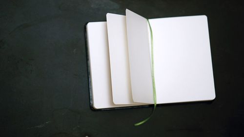 Close-up of white object over black background