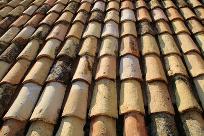 Full frame shot of roof tiles