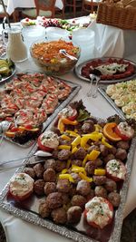 Close-up of food on table