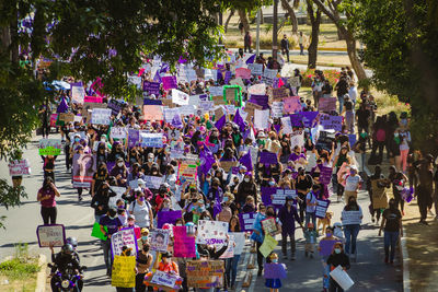 On the way to 8m, a feminist demonstration to commemorate international women's day. 