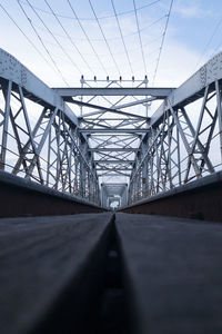 Low angle view of bridge against sky