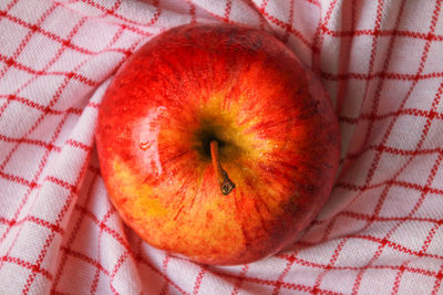 Directly above shot of apple