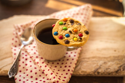 Cookie and a cup of coffee