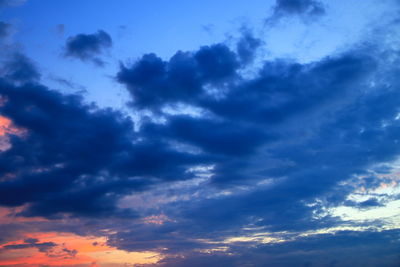 Low angle view of clouds in sky