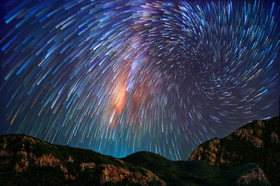 Star trail at night