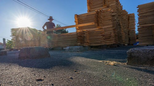 Man and wood