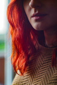 Close-up portrait of a beautiful young woman