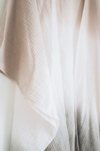 Close-up of white curtain