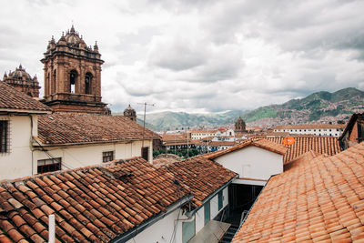 View over cusco in peru from a viewpoint 