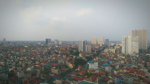 High angle shot of cityscape