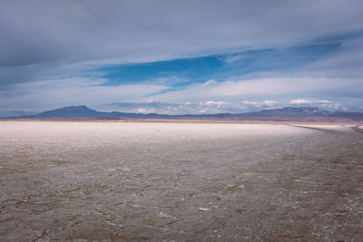 Scenic view of famous salt flate from bolivia
