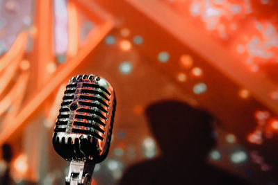 Close-up of microphone