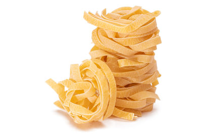 Close-up of pasta against white background