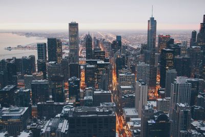 Aerial view of city