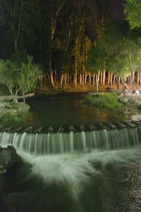 Scenic view of waterfall