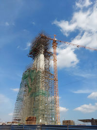 East west metro railway of calcutta constructing pillars at howrah maidan, west bengal, india.