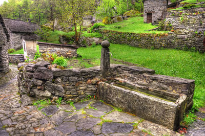 Stone structure in park