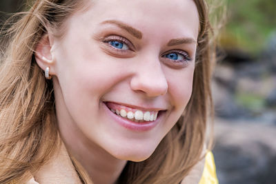 Close-up portrait of young woman