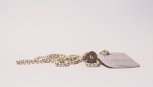 Close-up view of silhouette coins